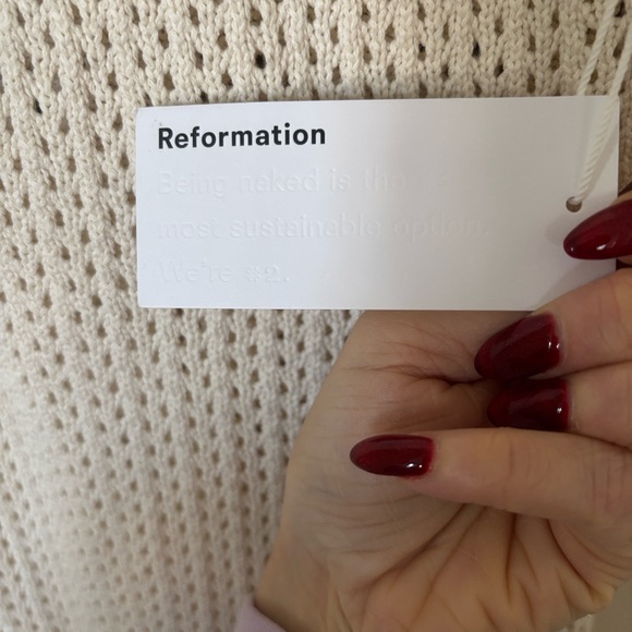 Reformation Ravello Knit Mini Dress -Cream - Picture 2 of 6